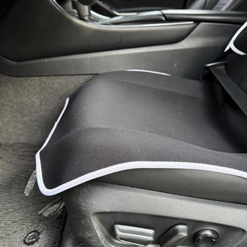 Universal Cloth Car Seat Covers Full Set with Buckle Fastening, Water-Resistant Fabric Auto Interior Protector – Fits Most Cars, SUVs, Trucks (Teslawhite) - style: Teslawhite