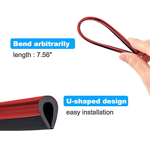 Hadwoer 20Pcs Car Auto Air Conditioner Vent Outlet Trim Strip, DIY Decoration Chrome PVC Car Interior Moulding Trim Strip Line for All Straight Air Vent Outlet (Red)