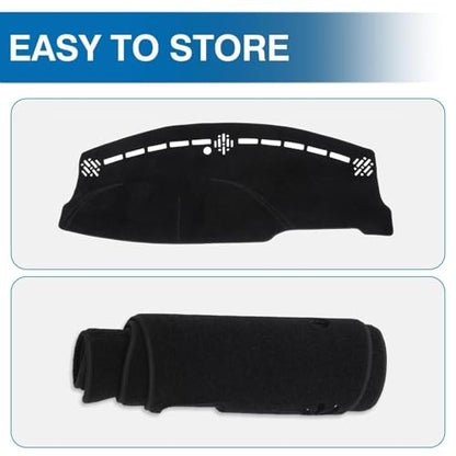 KUST Black Dash Cover for Dodge Charger 2011-2022 2023 Left Hand Driving Polyester Dashboard Cover Non-Slip Center Interior Accessories for Charger Custom Fit Dash Mat Sunshade No Glare - size: Charger 11-23(Black)