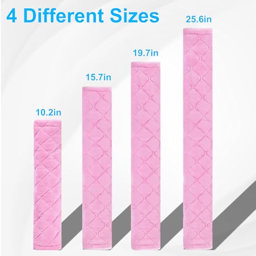 Amooca Soft Automotive Seat Belt Cover Seatbelt Shoulder Pad Neck Protector Cushions Universal Fit SUV Trucks Backpack Pink Extra Long 19.7in - color: Pink, size: 19.7in-1pc