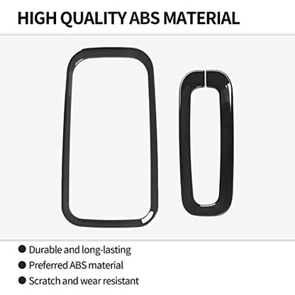 RT-TCZ for Jeep JK Gear Shift Panel Trim Cover Black for Jeep Wrangler JK JKU 2011-2017 Black Interior Accessories 2pcs