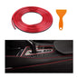 Car Interior Trim Strips, 33Ft Bendable Flexible Automobile Molding Line Strip Garnish, Door Edge Trim with Installing Tool, Universal Car Accessories (Red)