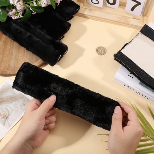6 Pcs Soft Car Seat Belt Cover Seatbelt Shoulder Pad Black Seatbelt Cover for Shoulder Cushion Protector for Backpack Straps