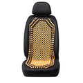 Road Comforts Wood Beaded Seat Cover Back Massage Cushion for Stress Free - Keeps Back from Getting Sweaty While Driving 1PC (Beige) - color: Beige Wood
