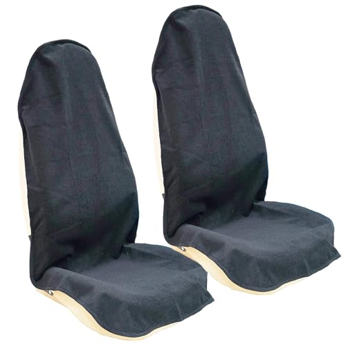 Car Seat Cover Protector Front Seats,for Gym Workout,Running,Swimming,Beach and Hiking,Waterproof Sweat Towel Bucket Seat Covers for Cars SUV Trucks (Black, 2Pcs) - color: Black, size: 2Pcs Front Seat Towel