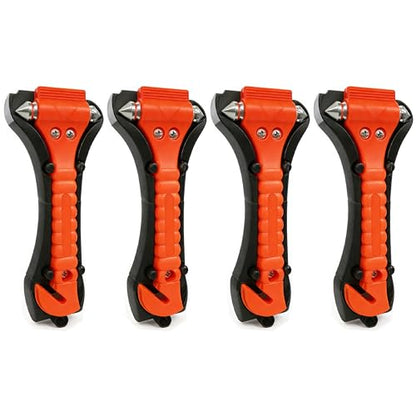 Car Window Breaker Hammer and Seat Belt Cutter 2-in-1, Emergency Escape Tool, Safety Glass Breaker, Automotive Safety Essentials and Accessories, 4 Packs - color: 4 Packs