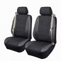 Flying Banner car seat Covers Quality Carbon Fiber Air Mesh Fabric Sport Low High Back Bucket Back Pocket Arm Rest (2 Fronts-Low Bucket-Built-in Seatbelt Compatible, Gray) - color: Gray -- Built-in Seatbelt Compatible, size: 2 Fronts--Low Bucket--Built-in