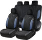 Coverado Seat Covers for Car, Leather Automotive Car Seat Covers 5 Seats, Mesh Breathable Auto Seat Protectors, Driver Seat Covers Universal Fit for SUV, Truck, Vans, Sedan - color: B-Blue&Black