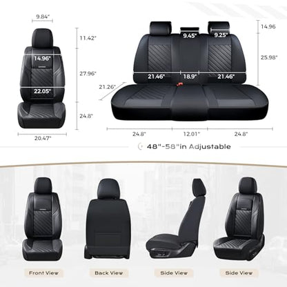 Coverado Car Seat Covers Front Set - color: Black-0, size: Front Pair