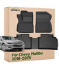 Car Floor Mats Replacement for Chevrolet Chevy Malibu 2016-2025 (Not Fit Hybrid or Limited) Heavy Duty TPE Liner Custom Fit All Weather Waterproof Protection Full Set Coverage Carpets - size: Floor Mats for Malibu 2016-2025