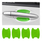 Blilo 4PCS Universal Carbon Fiber Door Handle Protector Stickers, Green, Carbon Fiber Texture, Anti-Scratch, Easy to Install - color: Green/4PCS
