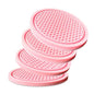Car Cup Holder Coaster 4 Pack - Non Slip & Shockproof,Flexible PVC Rubber Insert for Car/Truck/SUV/Van (2.75"x0.2") Universal Fit Auto Cup Holders Accessories for Women and Man (Pink) - color: Pink