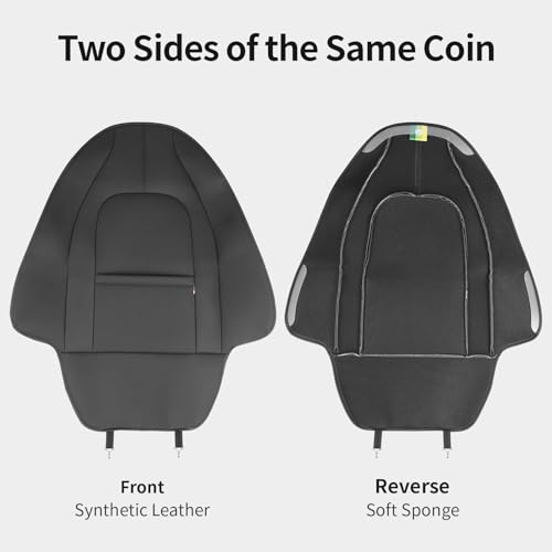 Seat Back Kick Protector Designed for Tesla Model Y/3/X/S Accessories(Includes 2025 Model Y & 2024-2025 Model 3 Highland) - Waterproof, Scratchproof Backseat Cover, Set of 2