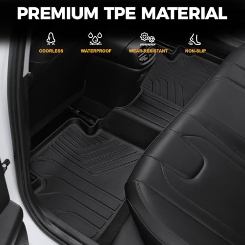Floor Mats for Hyundai Elantra Gas 2021-2026, All Weather Floor Mats Trunk Cargo Liner and Door Sill Guards Accessories, Full Coverage Set (Not fit Hybrid Models) - size: For Hyundai Elantra | 2021-2026