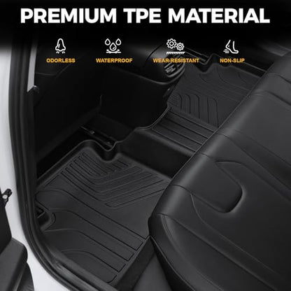 Floor Mats for Hyundai Elantra Gas 2021-2026, All Weather Floor Mats Trunk Cargo Liner and Door Sill Guards Accessories, Full Coverage Set (Not fit Hybrid Models) - size: For Hyundai Elantra | 2021-2026
