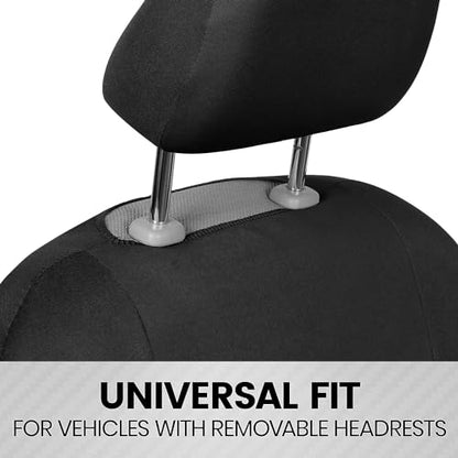 BDK PolyPro 2-Pack Front Car Seat Covers Set in Black/Black - Front Seat Covers for Cars Trucks Vans SUVs Sedans, Easy to Install Front Car Seat Cover Protection, Universal Fit Car Accessories - color: 2 Fronts Only-Black