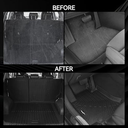 Floor Mats for Honda CRV 2017-2022, Trunk Mat and Backrest Mat & Door Sill Guard All Weather TPE Protector for Honda CRV Accessories - size: 11)CRV|2017-2022