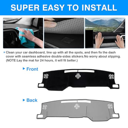 Autorder Dashboard Cover Mat for 2024 2025 2026 Toyota Tacoma / 2025 2026 Toyota 4runner Accessories Dash Cover Upgrade Velvet Dash Mat UV Rays Protector - size: 2024-2026 Toyota Tacoma