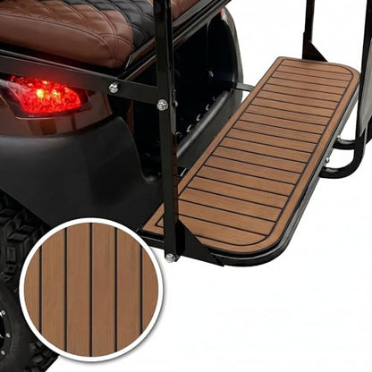 Golf Cart Rear Seat Kits Floor Mat,Fit for YA/EZGO RXV/TXT/Club Car DS/Precedent/Star Car/Excar/Icon, Anti-Skid Mat EVA Environmentally Friendly Materials for Mosts Golf Carts. - color: Brown