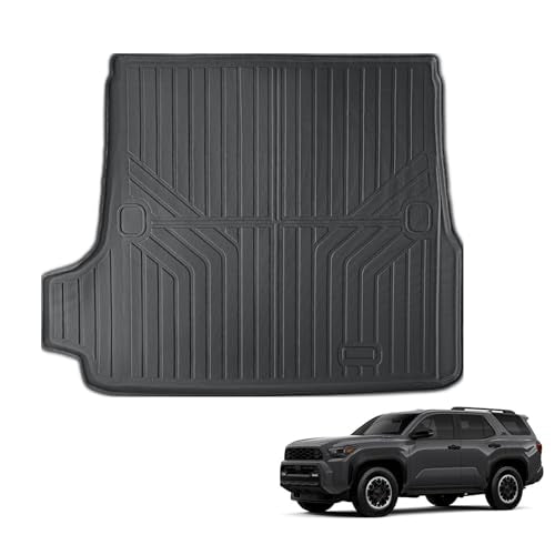 Auxko All Weather Cargo Mat Fit for 2026 2025 Toyota 4Runner 5-Seater Gasoline Version TPE Liners Accessories Guard Odorless Anti-Slip Trunk Liners for Toyota 4 Runner - size: 4runner 5p|2025-2026|cargo mat