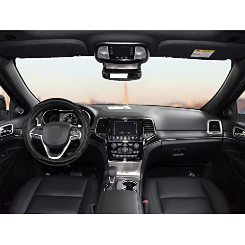 GIANT PANDA Steering Wheel Cover for Jeep Wrangler, Car Steering Wheel Cover for Jeep Grand Cherokee and Cherokee - Black