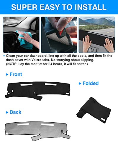 Autorder Dashboard Cover Mat for 1986-1993 Chevy Chevrolet S10 Blazer/GMC S15 Jimmy Sonoma/1991-1994 Oldsmobile Bravada Accessories Dash Cover Flannel Dash Mat Sunshade Glare UV Rays Protector - size: 1986-1993 Chevy S10