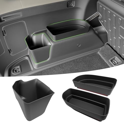 Trunk Organizer for 2010-2024 Toyota 4Runner 5-Seat 2nd Row(NOT Fit 7-Seat 3rd Row), Rear Trunk Storage Box Bin Cargo Tray for 10-24 4 Runner Interior Accessories(3Pcs Trunk Organizer) - color: 3PC Trunk Organizer(5-Seat Only)
