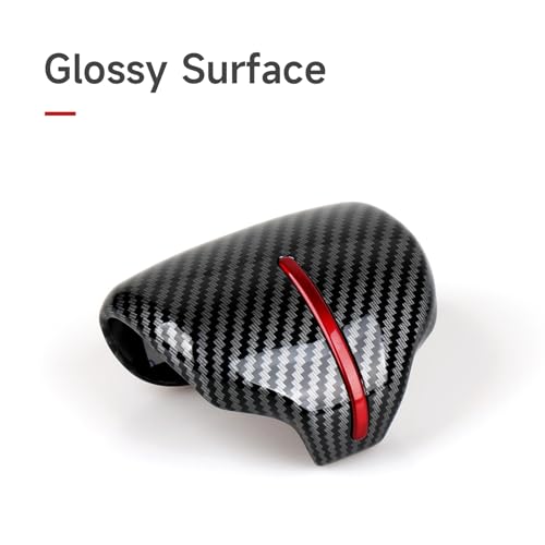Car Gear Shift Knob Cover Decals for 2017 2018 2019 2020 2021 2022 Honda CR-V Accessories CRV ABS Carbon Fiber Stickers, Black Red - color: Gear Shift Knob Cover, Black Red