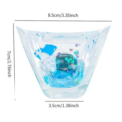 Car Steering Wheel Sticker Acrylic Ornament Charm Interior Decor Decorative Sticker Easy Install for Model Y/3- Clear Blue