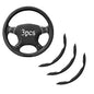 Steering Wheel Covers, 3PCs Leather Anti-Skid Clip on Car Steering Wheel Cover Protector Universal for Most Car Wheel, Matte Black - color: Matte Black