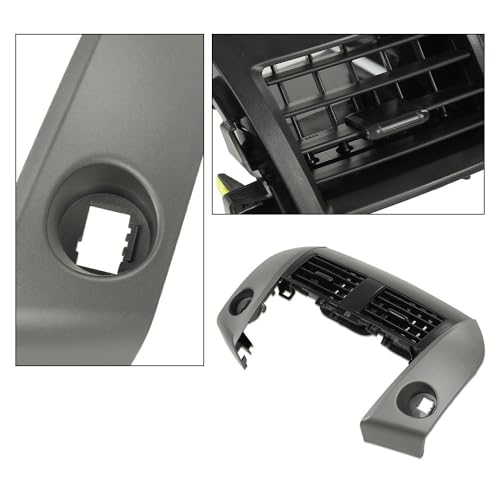 G-PLUS Center Dash A/C Heater Air Vent Cover Trim Bezel Switch Compatible with Toyota Rav4 2006-2012 Dashboard Air Vent Panel - size: 2006-2012 Toyota Rav4 | Black w/ Strip Trim