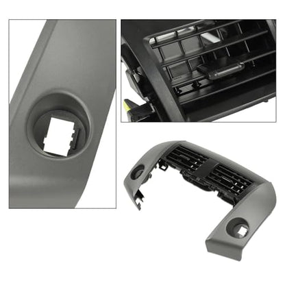 G-PLUS Center Dash A/C Heater Air Vent Cover Trim Bezel Switch Compatible with Toyota Rav4 2006-2012 Dashboard Air Vent Panel - size: 2006-2012 Toyota Rav4 | Black w/ Strip Trim