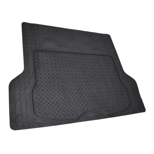 Black Rubber Trunk Mat Fits Cars Universal Trim To Liner 43.2" X 53.7" Inches-Size MT-785-BK
