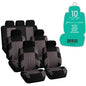 FH Group Three Row Set 7 Seater Gray Travel Master Car Seat Covers, Airbag and Split Rear Car Seat Cover Universal Fit Interior Accessories for Cars Trucks & SUV Automotive Seat Covers - color: Gray