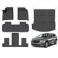 GINOWY-Floor Mats & Cargo Liner for Buick Enclave 2018-2024,TPE All Weather Protection 2024 Enclave Car Floor Mats, Non-Slip Trunk Mat Waterproof Enclave Accessories Mats,Black - style: 1) for Buick Enclave 2018-2024 Full Set