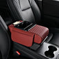 5 in 1 Car Center Console Cover, Car Armrest Cover with Cup Holder, Storage Pockets, Tissue Box Slot, Phone Holder, Car Interior Accessories (Red) - color: Red
