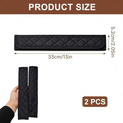 2 Pcs 13 Inch Extra Long Car Seat Belt Covers, Soft and Comfortable Harness Pad for Adults and Kids, Long-Lasting Fabric Material Easy to Install Universal Fit for Cars Trucks SUV - size: 13in, 2pcs