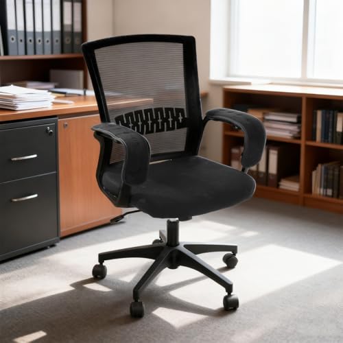 Garneck Chair Armrest Pad Office Gaming Chair Armrest Cushion Pillow Cover Support for Elbow Forearms - color: Black