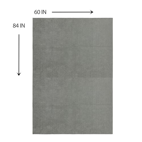 Mohawk Home Cargo Liner Moisture Barrier Mat Utility Solid Gray 5' X 7' Other Perfect for Kitchen, Living Room, Kids Room, Dining Room, Hallway, Office, Garage, Entryway, Bathroom, Laundry Room - size: 5' X 7'