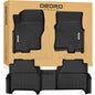 OEDRO Floor Mats Fit for 2022-2026 Nissan Frontier Crew Cab with Under-Seat Storage(Not Fit King Cab), TPE All Weather Custom Fit Floor Liners for Frontier, 1st & 2nd Row Car Mats Accessories, Black - style: 22-26 Nissan Frontier Crew Cab 1st & 2nd