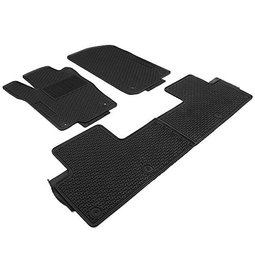 Custom Fit Floor Mats Compatible with Benz 2012-2015 W166 ML Series 2016-2019 GLE Class, Latex Rubber All Seasons Weather Interior Carpet Black by IKON MOTORSPORTS