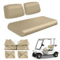 Golf Cart Front Seat Covers Beige Micro Fiber Leather Seat Covers Replacement for Club Car DS 1982-2000, Staple On - color: Beige, size: Club Car DS 1982-2000