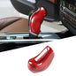 Car Real Carbon Fiber Gear Head Knob Trim Cover Fit for Maserati Ghibli/Quattroporte/Levante 2013-2018 Center Console Gear Knob Trim Cover Interior Accessories (Red Carbon Fiber)