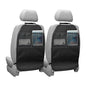 2 PCS Back Seat Cover for Kids, Car Kick Mat Seat Protector with 2 Storage Pockets, Premium Water Resistant Backseat Kick Mats Protect Vehicle from Dirt, Mud, Scratches