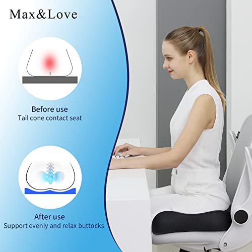 Memory Foam Seat Chair Cushion for Relieves Back Sciatica Pain Tailbone Pain Coccyx Degenerating Disc Orthopedic Osteoarthritis Prostate Cushion Low Back Pain Cushion Hip Shaping (Black mesh) - color: Black Mesh