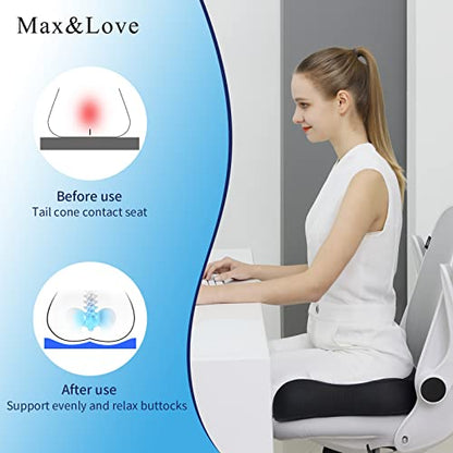 Memory Foam Seat Chair Cushion for Relieves Back Sciatica Pain Tailbone Pain Coccyx Degenerating Disc Orthopedic Osteoarthritis Prostate Cushion Low Back Pain Cushion Hip Shaping (Black mesh) - color: Black Mesh