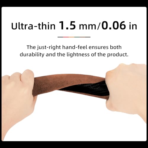 Suede Thin Car Steering Wheel Cover, 2 Piece, Suitable for Round and D Shaped Steering Wheels, Brown - color: Brown, size: 2pcs: Fits Round/D-Shaped Steering Wheels