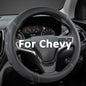 GIANT PANDA Car Steering Wheel Cover Customized for Chevy, Black and Gray Line - color: C-Black+Gray Line