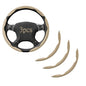 Steering Wheel Covers, 3PCs Leather Anti-Skid Clip on Car Steering Wheel Cover Protector Universal for Most Car Wheel, Beige - color: Beige