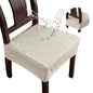 Removable Washable Dining Chair Seat Covers Set of 2,Stretch Jacquard Chair Seat Cushion Protector Slipcovers, Rear Covers - color: Beige, size: 2PCS-Rear-covered